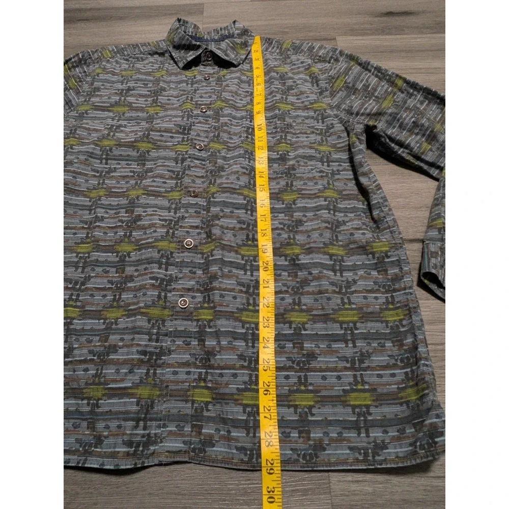 The Territory‎ Ahead Men's Multicolor Geometric Long Sleeve Shirt Size Large - Picture 3 of 6